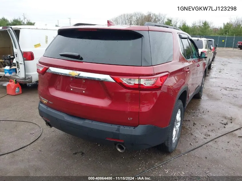 2020 Chevrolet Traverse Awd Lt Cloth VIN: 1GNEVGKW7LJ123298 Lot: 40864400