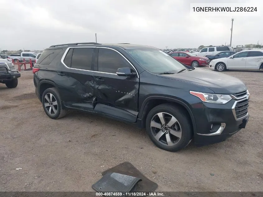 2020 Chevrolet Traverse Fwd Lt Leather VIN: 1GNERHKW0LJ286224 Lot: 40874559