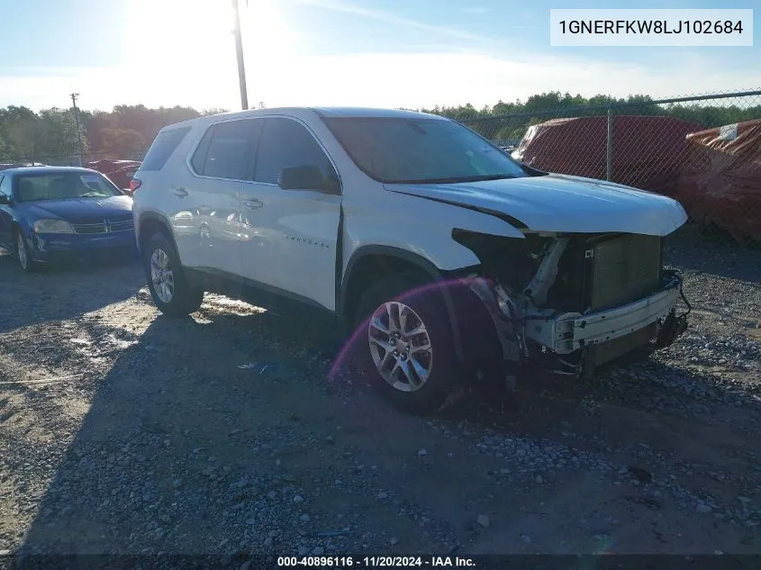 2020 Chevrolet Traverse Fwd Ls VIN: 1GNERFKW8LJ102684 Lot: 40896116