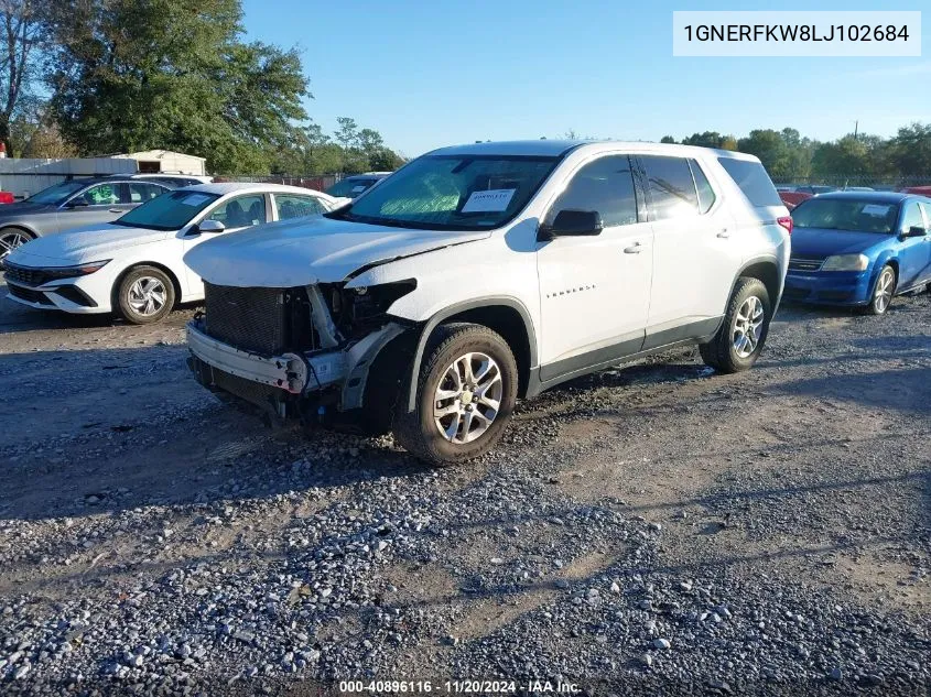 2020 Chevrolet Traverse Fwd Ls VIN: 1GNERFKW8LJ102684 Lot: 40896116