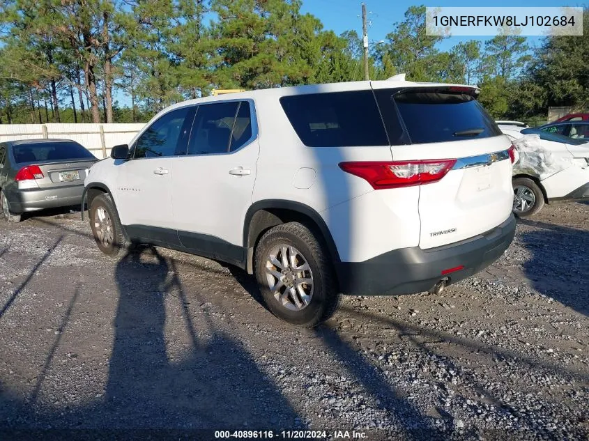 2020 Chevrolet Traverse Fwd Ls VIN: 1GNERFKW8LJ102684 Lot: 40896116