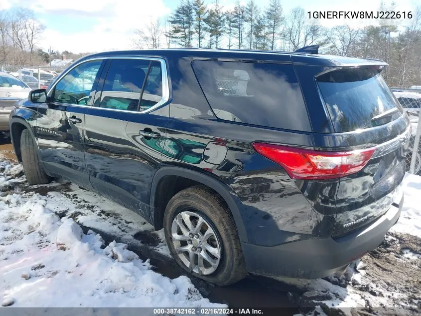 2021 Chevrolet Traverse Fwd Ls VIN: 1GNERFKW8MJ222616 Lot: 38742162