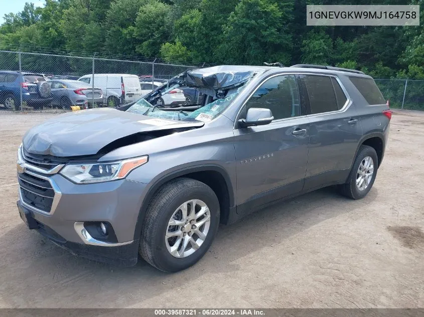 2021 Chevrolet Traverse Awd Lt Cloth VIN: 1GNEVGKW9MJ164758 Lot: 39587321