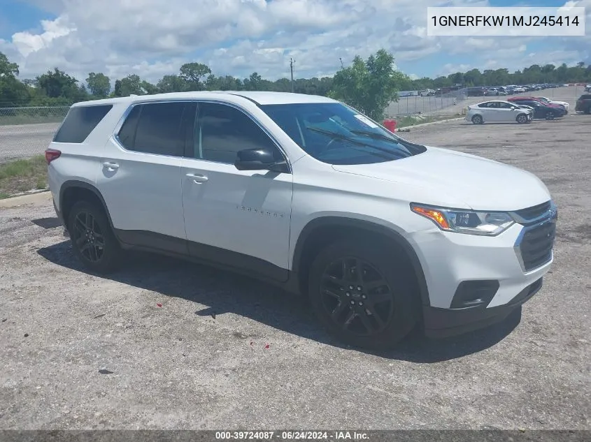 2021 Chevrolet Traverse Fwd Ls VIN: 1GNERFKW1MJ245414 Lot: 39724087