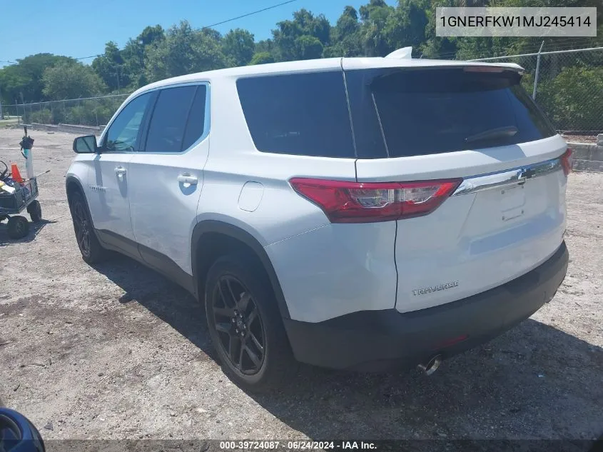 2021 Chevrolet Traverse Fwd Ls VIN: 1GNERFKW1MJ245414 Lot: 39724087