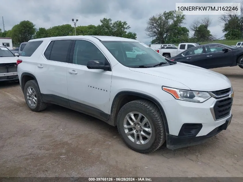 2021 Chevrolet Traverse Fwd Ls VIN: 1GNERFKW7MJ162246 Lot: 39765126