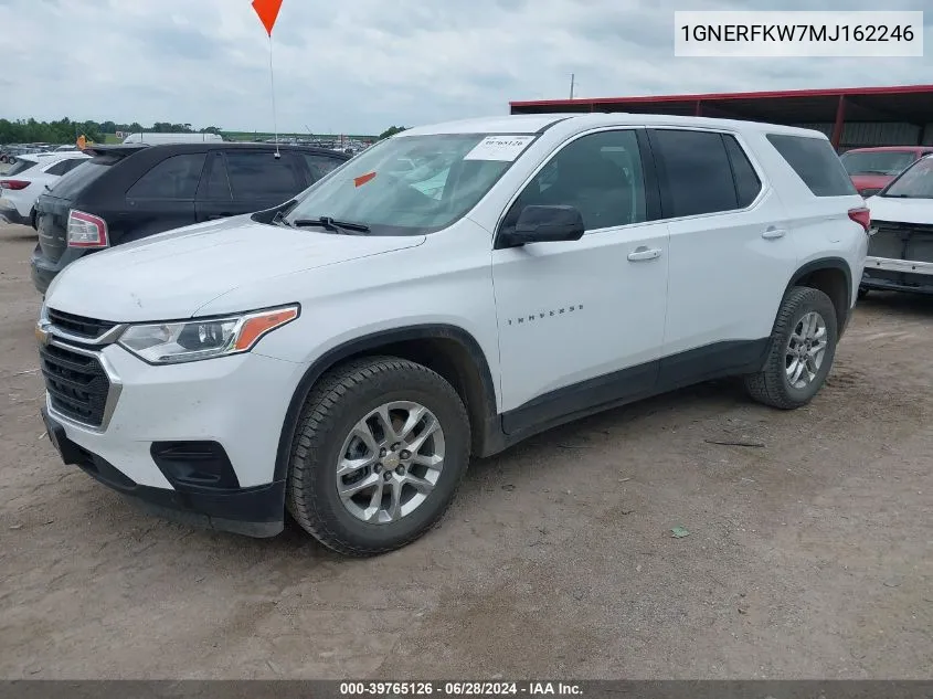 1GNERFKW7MJ162246 2021 Chevrolet Traverse Fwd Ls