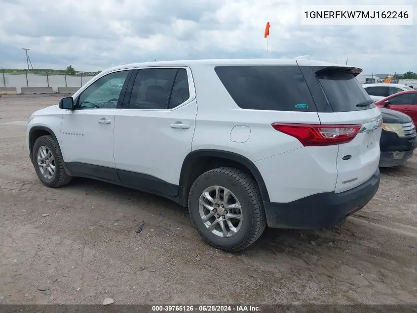 1GNERFKW7MJ162246 2021 Chevrolet Traverse Fwd Ls