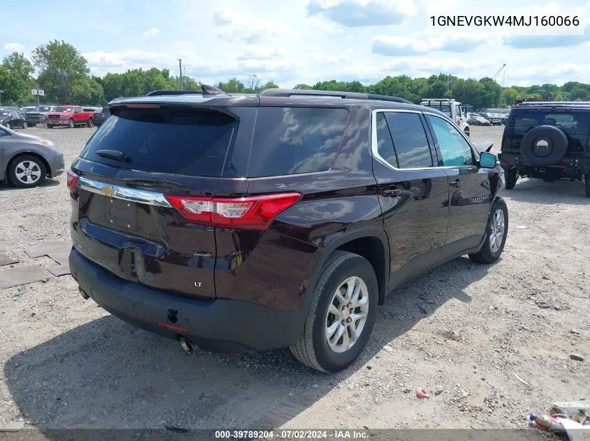 2021 Chevrolet Traverse Awd Lt Cloth VIN: 1GNEVGKW4MJ160066 Lot: 39789204