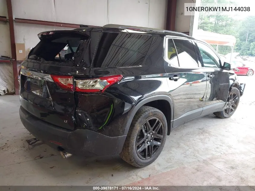 2021 Chevrolet Traverse Fwd Lt Cloth VIN: 1GNERGKW1MJ144038 Lot: 39878171