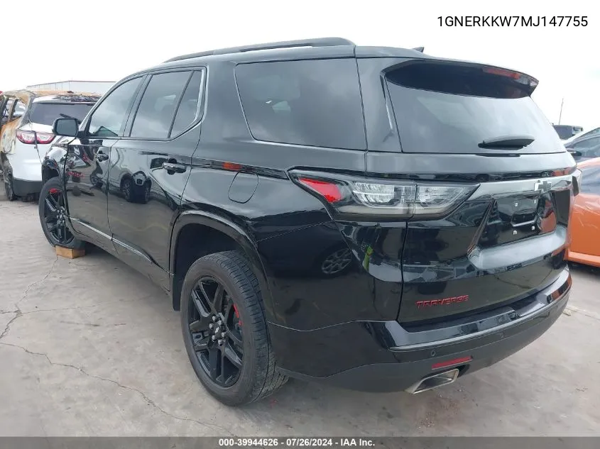 1GNERKKW7MJ147755 2021 Chevrolet Traverse Fwd Premier