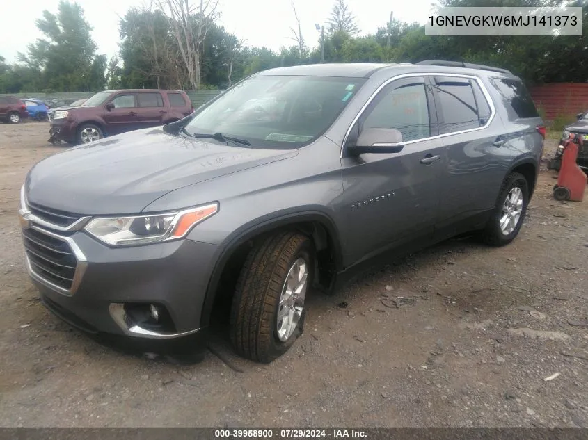 2021 Chevrolet Traverse Awd Lt Cloth VIN: 1GNEVGKW6MJ141373 Lot: 39958900