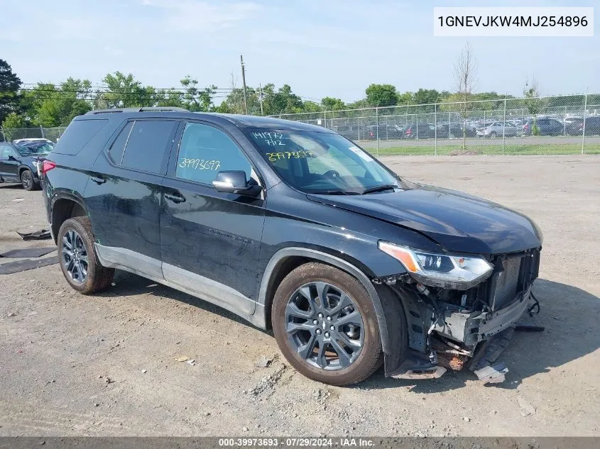 1GNEVJKW4MJ254896 2021 Chevrolet Traverse Awd Rs