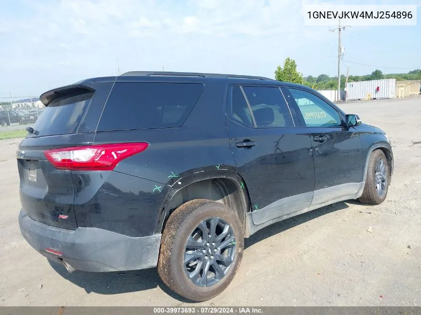 1GNEVJKW4MJ254896 2021 Chevrolet Traverse Awd Rs