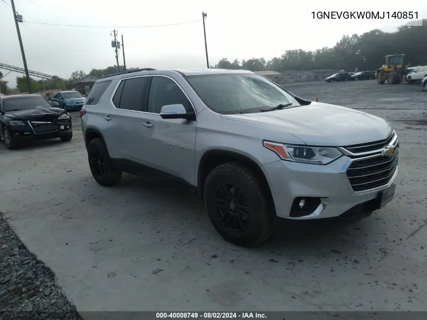 2021 Chevrolet Traverse Awd Lt Cloth VIN: 1GNEVGKW0MJ140851 Lot: 40008749