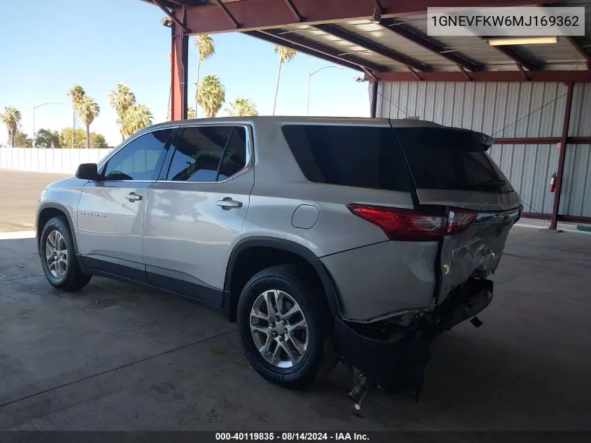 1GNEVFKW6MJ169362 2021 Chevrolet Traverse Awd Ls