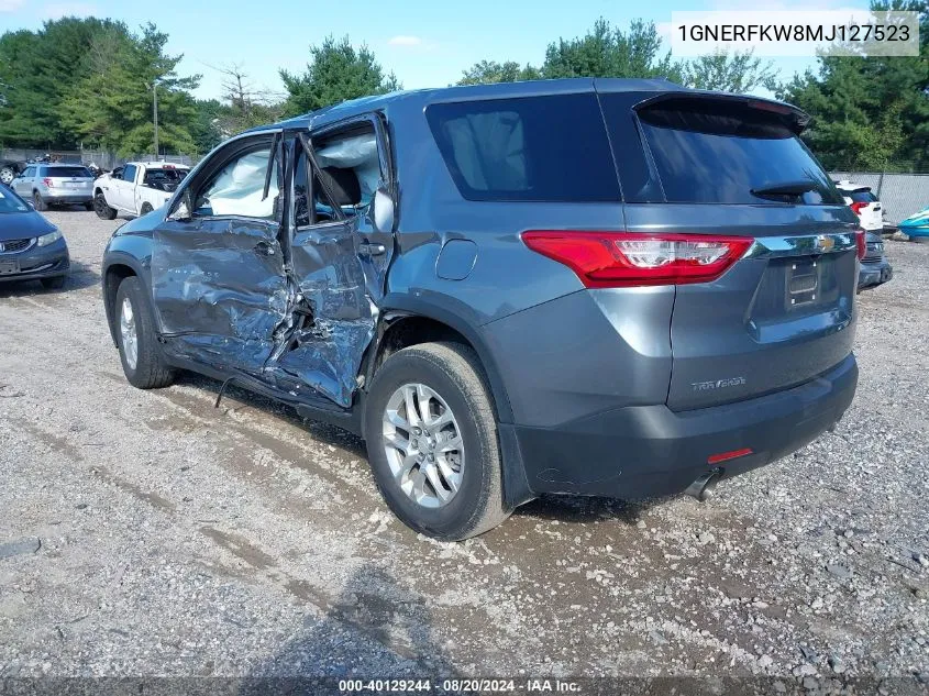 2021 Chevrolet Traverse Ls VIN: 1GNERFKW8MJ127523 Lot: 40129244