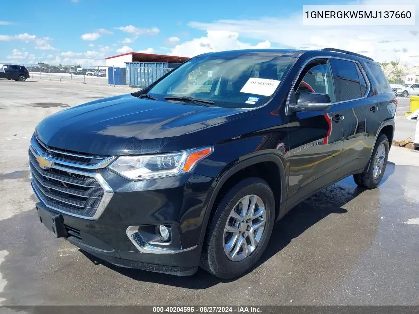 2021 Chevrolet Traverse Fwd Lt Cloth VIN: 1GNERGKW5MJ137660 Lot: 40204595