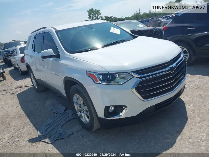 2021 Chevrolet Traverse Fwd Lt Cloth VIN: 1GNERGKW0MJ120927 Lot: 40220249