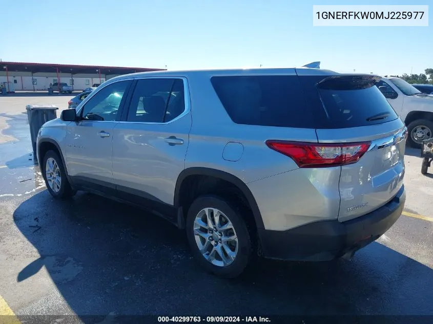 2021 Chevrolet Traverse Ls VIN: 1GNERFKW0MJ225977 Lot: 40299763