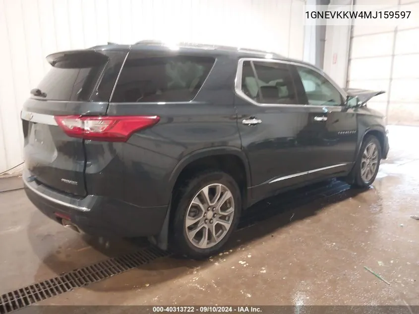 1GNEVKKW4MJ159597 2021 Chevrolet Traverse Awd Premier