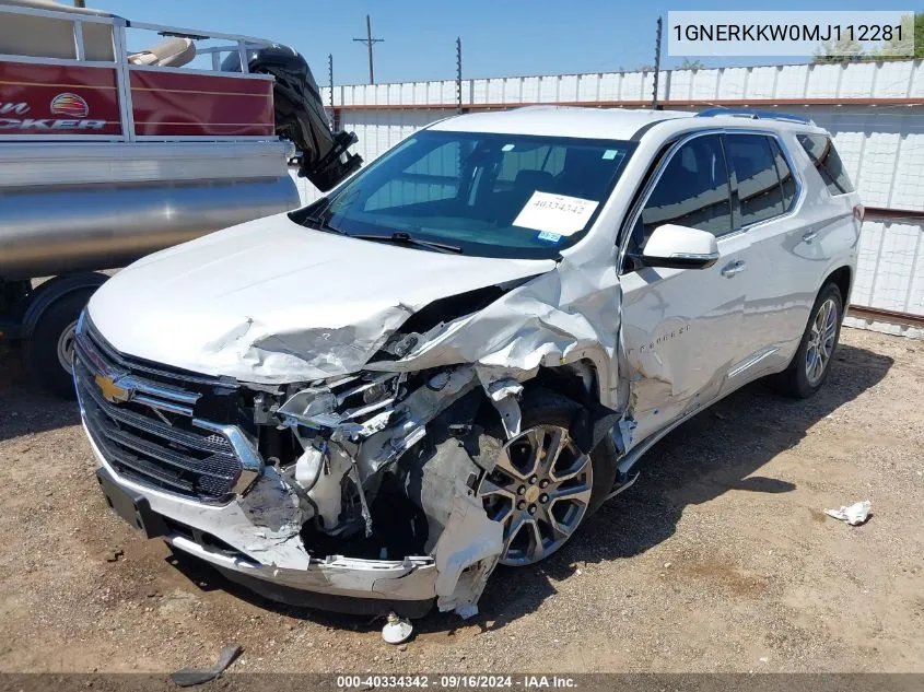 2021 Chevrolet Traverse Fwd Premier VIN: 1GNERKKW0MJ112281 Lot: 40334342