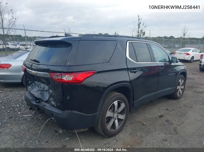 2021 Chevrolet Traverse Lt VIN: 1GNERHKW9MJ258441 Lot: 40346302