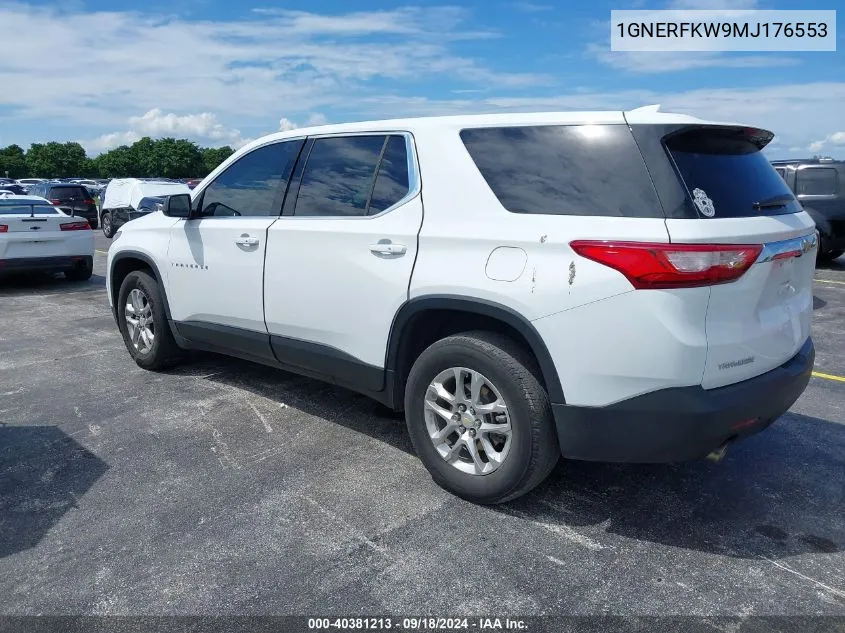 1GNERFKW9MJ176553 2021 Chevrolet Traverse Ls