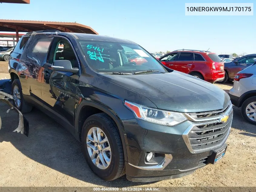 2021 Chevrolet Traverse Fwd Lt Cloth VIN: 1GNERGKW9MJ170175 Lot: 40406909