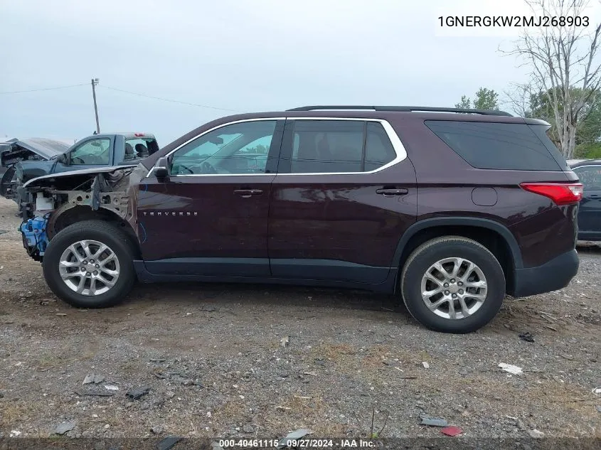 2021 Chevrolet Traverse Fwd Lt Cloth VIN: 1GNERGKW2MJ268903 Lot: 40461115