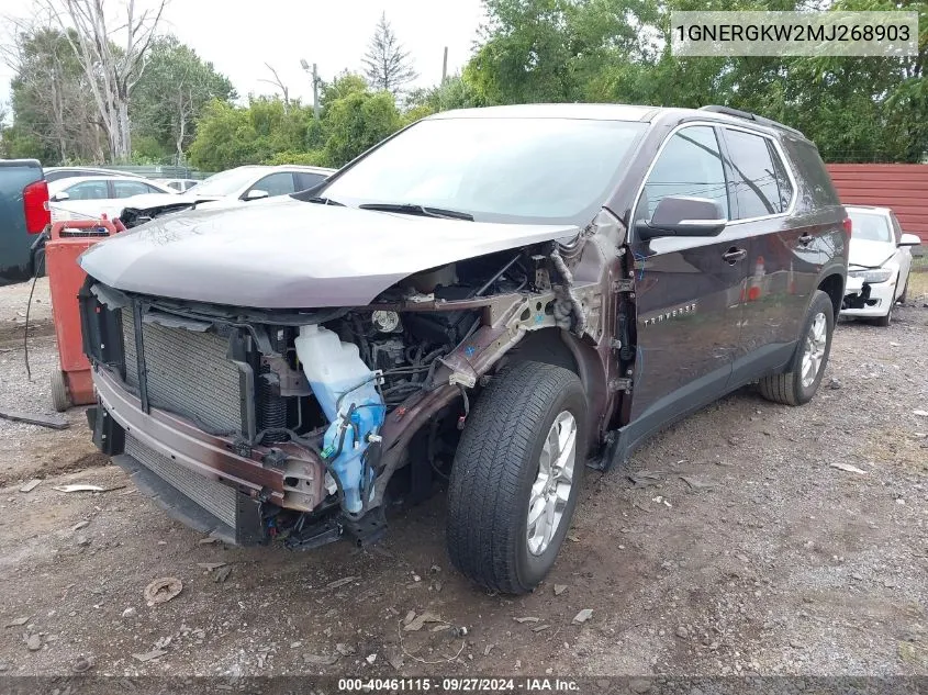 2021 Chevrolet Traverse Fwd Lt Cloth VIN: 1GNERGKW2MJ268903 Lot: 40461115