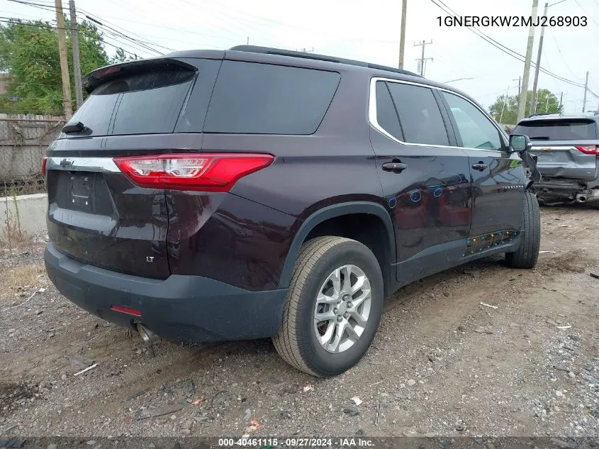 2021 Chevrolet Traverse Fwd Lt Cloth VIN: 1GNERGKW2MJ268903 Lot: 40461115