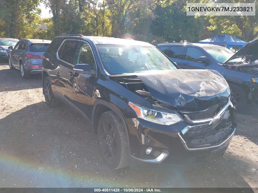 2021 Chevrolet Traverse Awd Lt Cloth VIN: 1GNEVGKW7MJ233821 Lot: 40511428