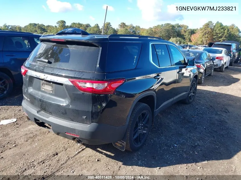 2021 Chevrolet Traverse Awd Lt Cloth VIN: 1GNEVGKW7MJ233821 Lot: 40511428