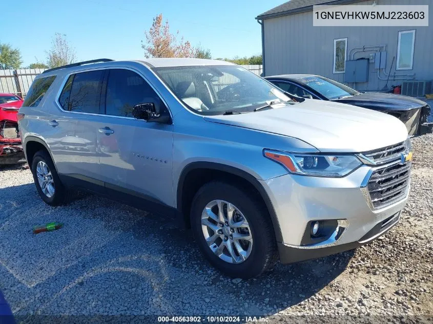 2021 Chevrolet Traverse Awd Lt Leather VIN: 1GNEVHKW5MJ223603 Lot: 40563902