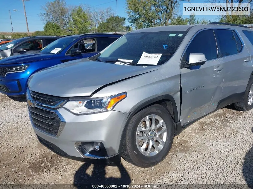 2021 Chevrolet Traverse Awd Lt Leather VIN: 1GNEVHKW5MJ223603 Lot: 40563902