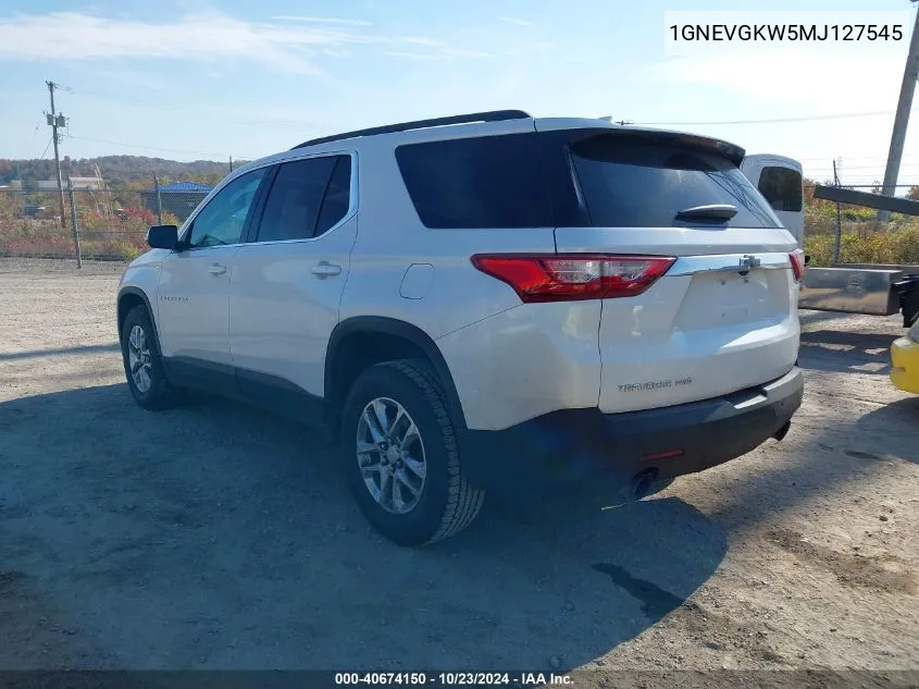 2021 Chevrolet Traverse Awd Lt Cloth VIN: 1GNEVGKW5MJ127545 Lot: 40674150