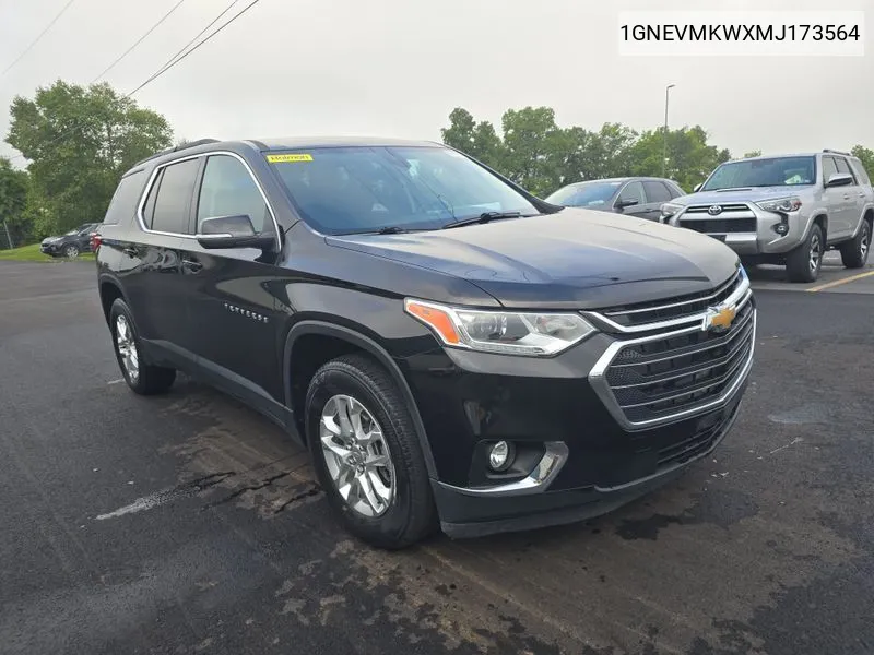 1GNEVMKWXMJ173564 2021 Chevrolet Traverse Lt