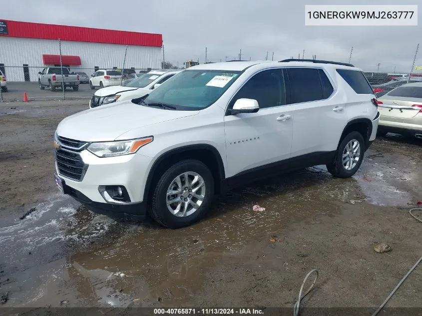 2021 Chevrolet Traverse Fwd Lt Cloth VIN: 1GNERGKW9MJ263777 Lot: 40765871