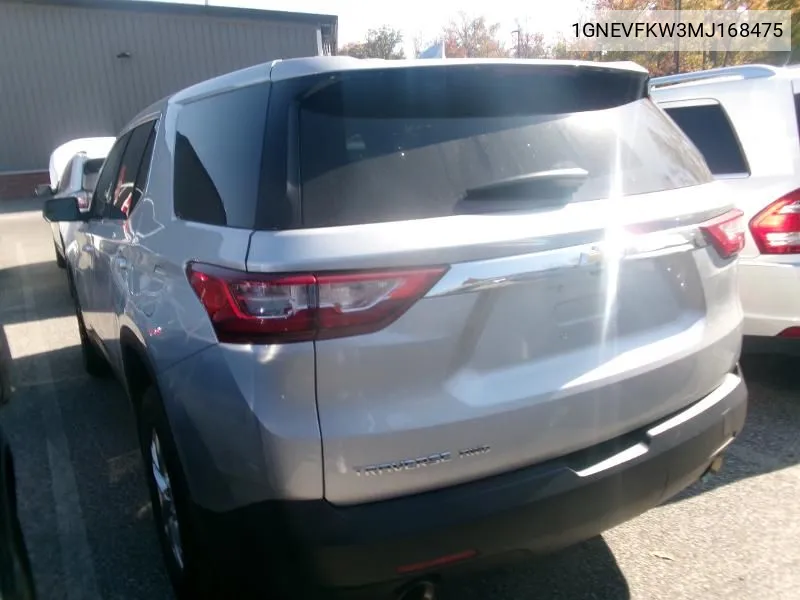 2021 Chevrolet Traverse Awd Ls VIN: 1GNEVFKW3MJ168475 Lot: 40778380