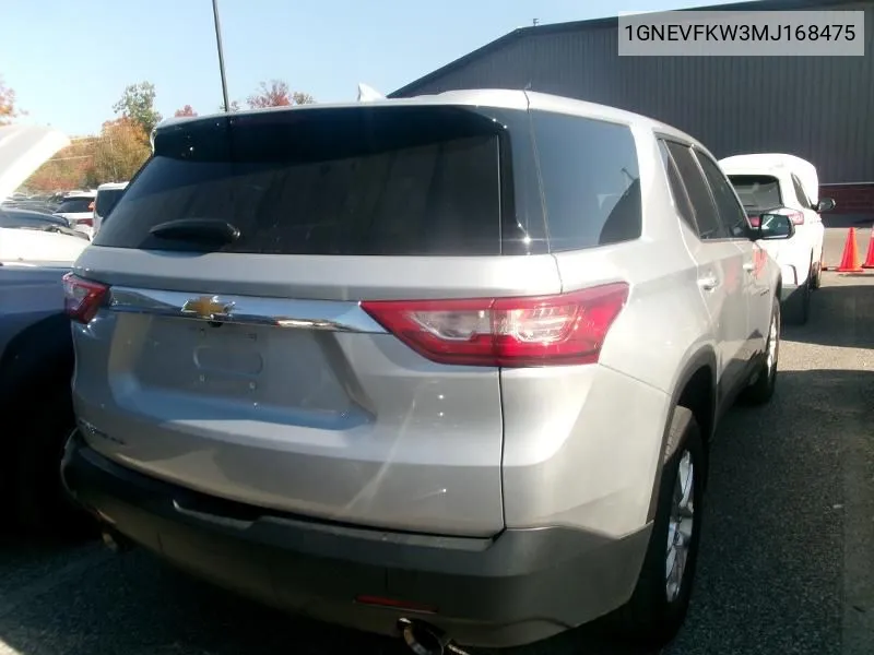 2021 Chevrolet Traverse Awd Ls VIN: 1GNEVFKW3MJ168475 Lot: 40778380