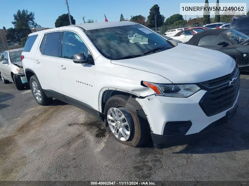 2021 Chevrolet Traverse Fwd Ls VIN: 1GNERFKW5MJ249062 Lot: 40802547