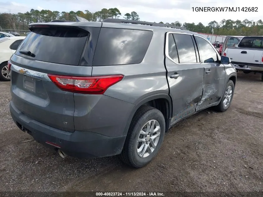 2021 Chevrolet Traverse Fwd Lt Cloth VIN: 1GNERGKW7MJ142682 Lot: 40823724