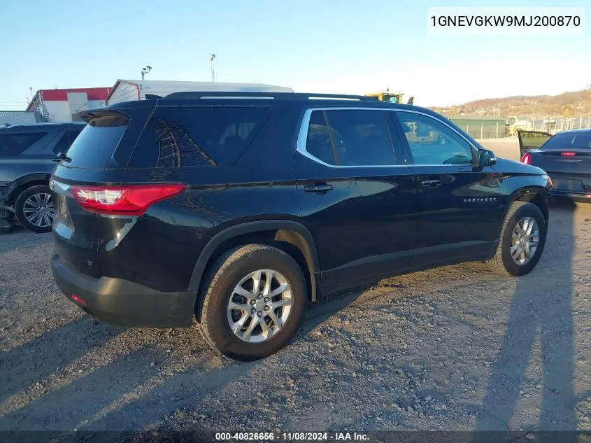 2021 Chevrolet Traverse Awd Lt Cloth VIN: 1GNEVGKW9MJ200870 Lot: 40826656