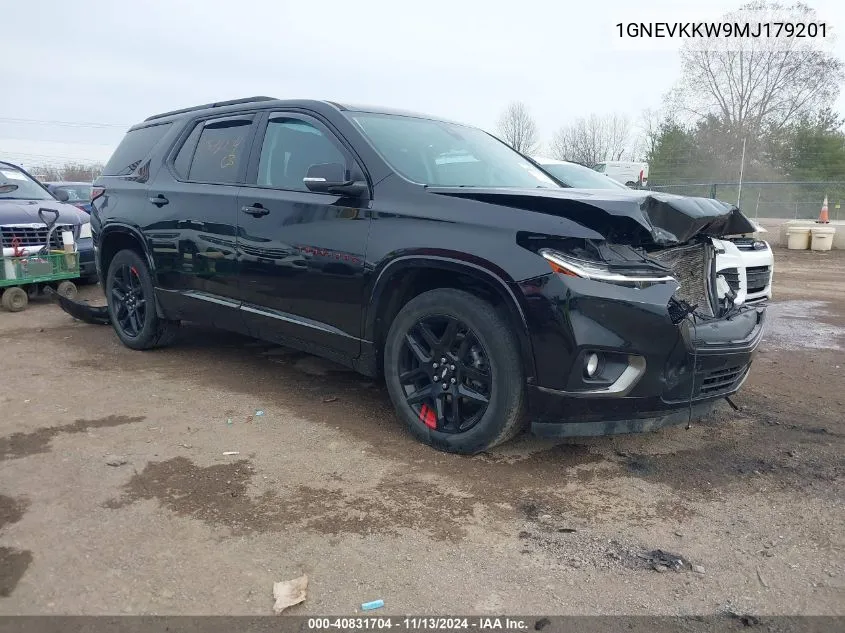 2021 Chevrolet Traverse Awd Premier VIN: 1GNEVKKW9MJ179201 Lot: 40831704