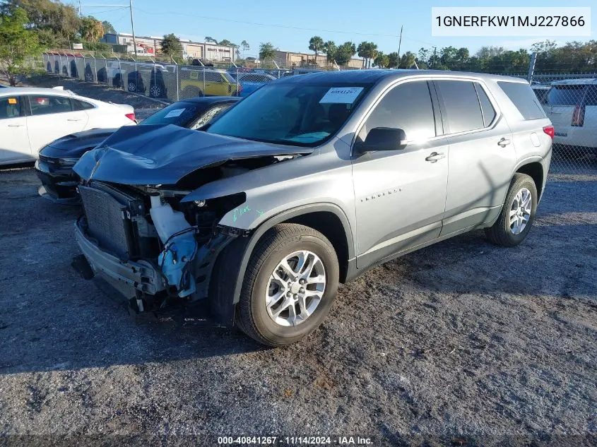 2021 Chevrolet Traverse Fwd Ls VIN: 1GNERFKW1MJ227866 Lot: 40841267