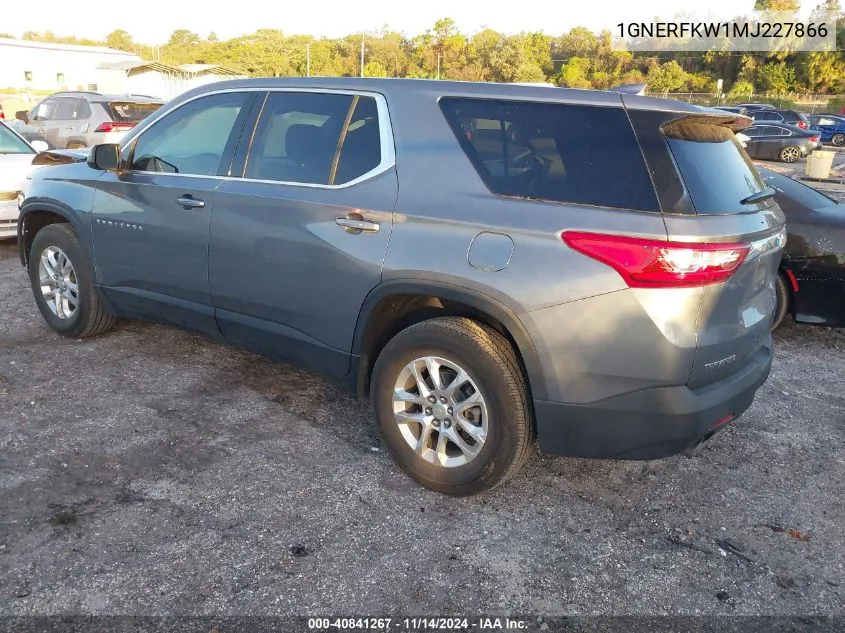 2021 Chevrolet Traverse Fwd Ls VIN: 1GNERFKW1MJ227866 Lot: 40841267