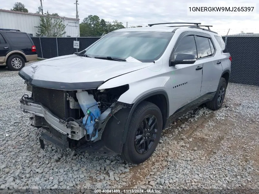 2021 Chevrolet Traverse Fwd Lt Cloth VIN: 1GNERGKW9MJ265397 Lot: 40841489