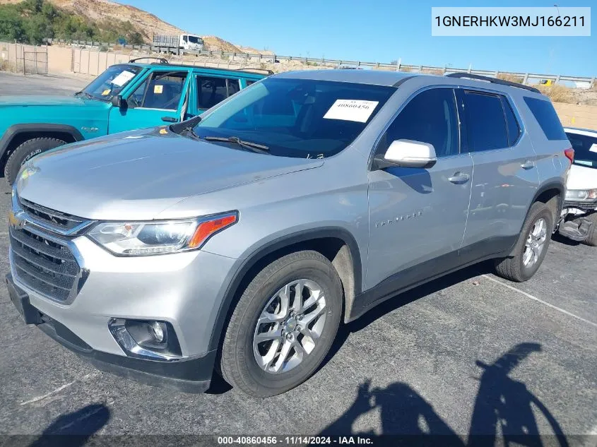 2021 Chevrolet Traverse Fwd Lt Leather VIN: 1GNERHKW3MJ166211 Lot: 40860456