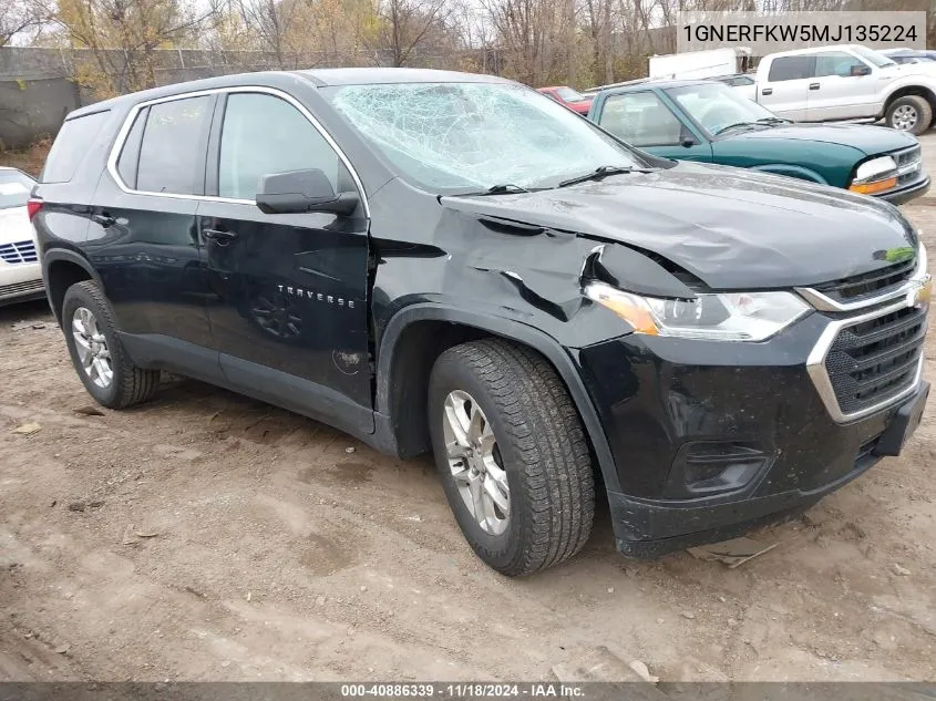 2021 Chevrolet Traverse Fwd Ls VIN: 1GNERFKW5MJ135224 Lot: 40886339